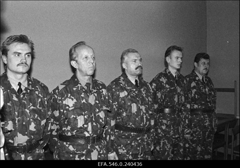 Lappenrantaa allohvitseride koolis õppused läbinud Eesti kaiseväelaste pidulik vastuvõtt.