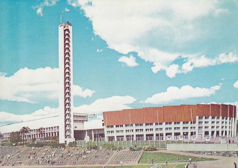 postkaart Helsingi olümpia staadion