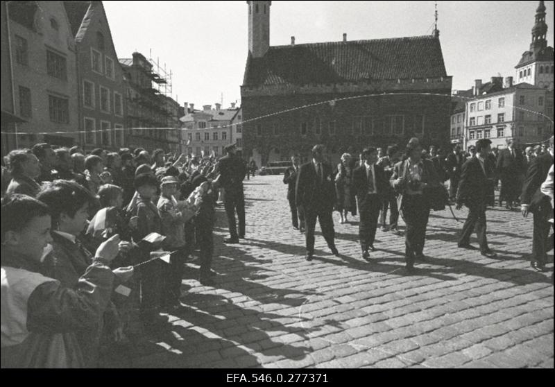 Prantsusmaa president Francois Mitterand külaskäigul Eestisse.