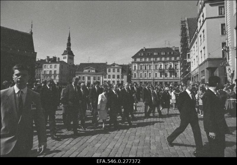 Prantsusmaa president Francois Mitterand külaskäigul Eestisse.