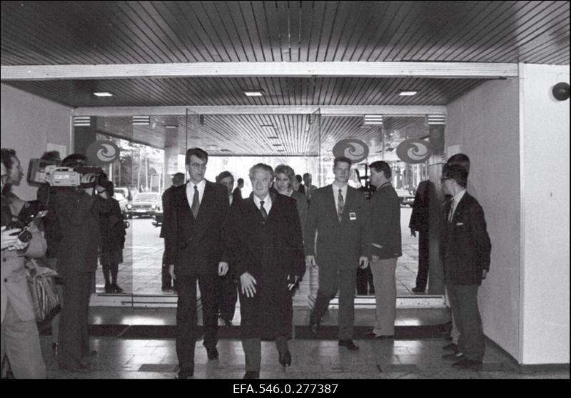 Prantsusmaa president Francois Mitterand külaskäigul Eestisse.