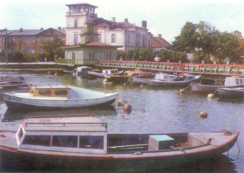 Postkaart. Jahtklubi ja paadisild 1975