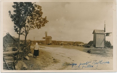 Fotopostkaart. Vormsi saar. Tee Rumpost Hullosse. 1933.  duplicate photo