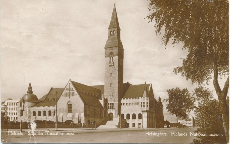 Postkaart. Soome Rahvusmuuseum Helsingis.