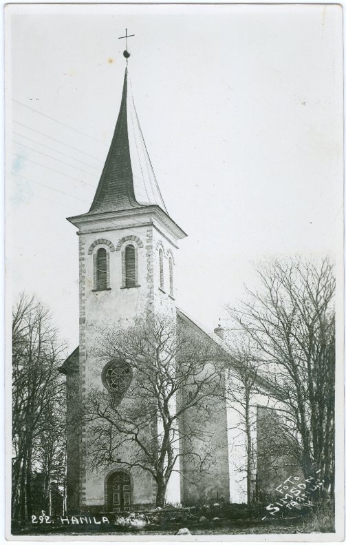 Foto. Hanila kirik. 1933. Mustvalge.