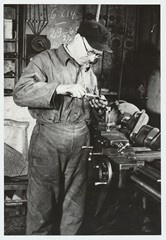 M. Ventsel, Märjamaa Masinaühistu treial-ratsionaliseerijaväntvõlli tagavaraosi valmistamas