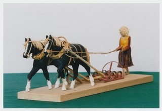 Voldemar Luhti puulõikenäitus „Hobune ja talutööd“ Mahtra Talurahvamuuseumis