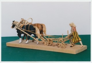 Voldemar Luhti puulõikenäitus „Hobune ja talutööd“ Mahtra Talurahvamuuseumis