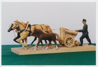 Voldemar Luhti puulõikenäitus „Hobune ja talutööd“ Mahtra Talurahvamuuseumis