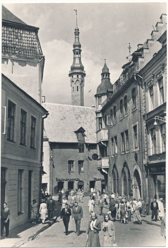 Fotopostkaart. Tallinna vaade. Suur-Karja tänav. 1965. Foto: K. Oras