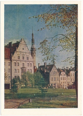Postkaart. Tallinna vaade. Harju tänav.  duplicate photo