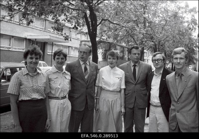 Eesti ametlik komsomolidelegatsioon [27.juulil Moskvas avatavale XII Ülemaailmsele Noorsoo- ja Üliõpilasfestivalile].  similar photo