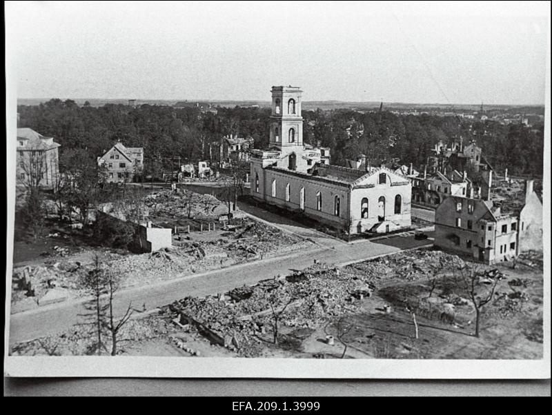 Sõjapurustused Tartus.