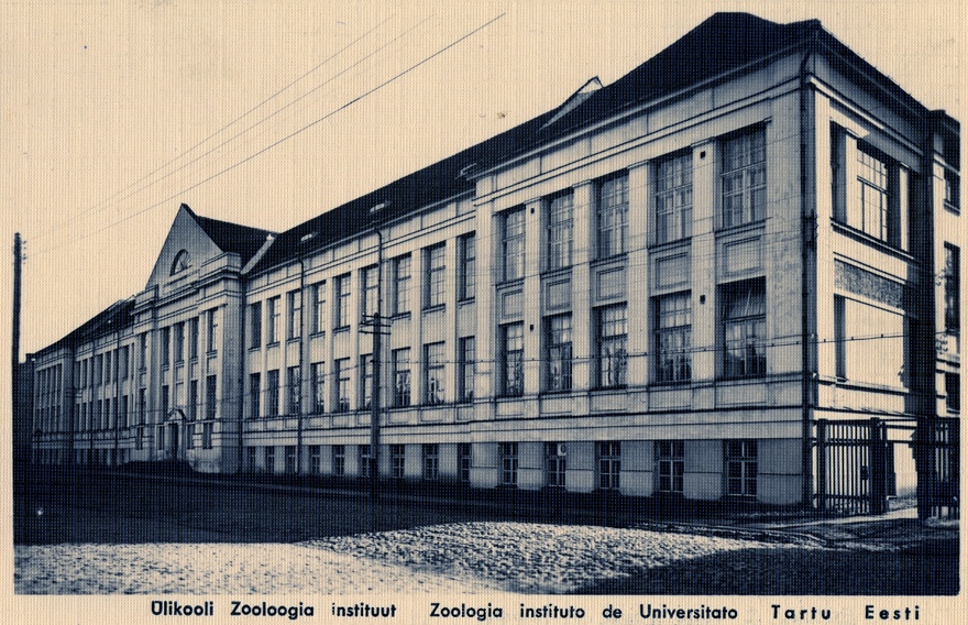 Tartu ülikooli loodusteaduste õppehoone, hilisem zooloogiamuuseum. Vaade hoonele. Arhitekt Otto Hoffmann