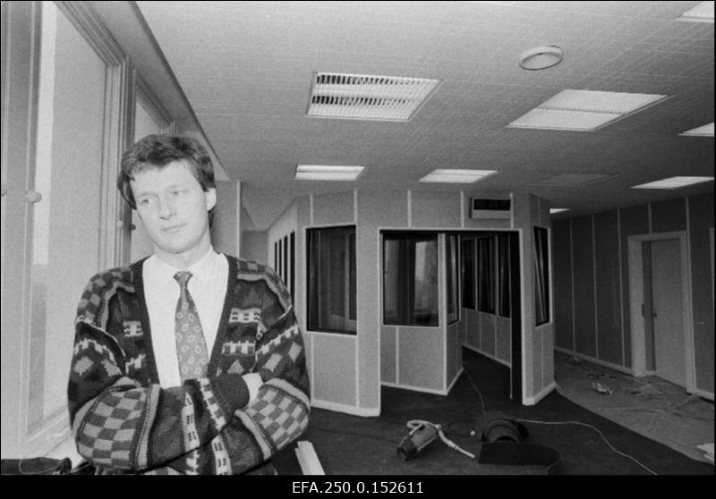 Eesti Raadio peadirektori asetäitja, II programmi direktor Margus Hunt raadiomaja 10. korrusel.