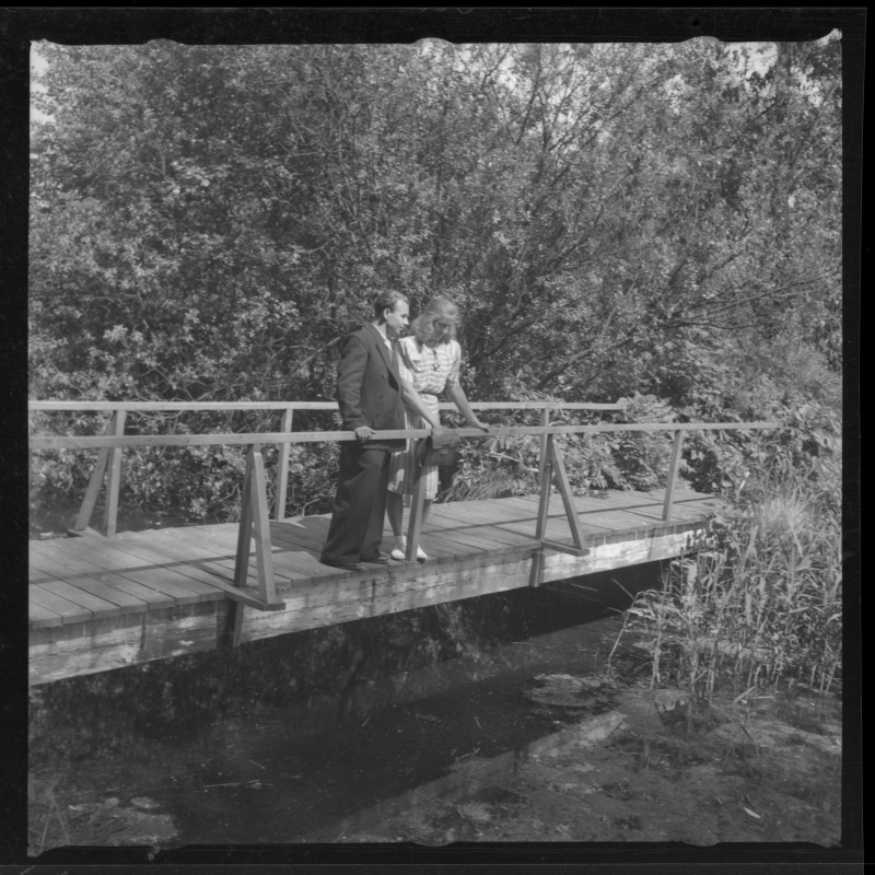 Noormees ja neiu sillal