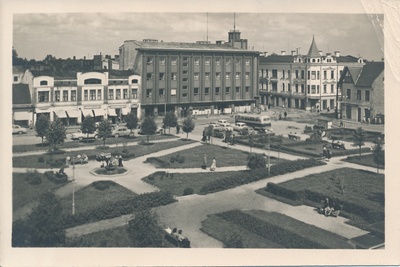 foto, Viljandi, Keskväljak, Tartu tn ja Lossi tn, 1962, foto E. Fridrichson  duplicate photo