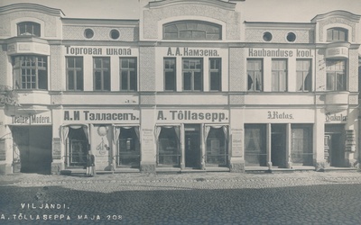 foto, Viljandi, A. Tõllasepa maja (Tartu 9), u 1915, foto J. Riet  duplicate photo
