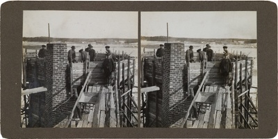 Atelier house tower being built in 1912  duplicate photo