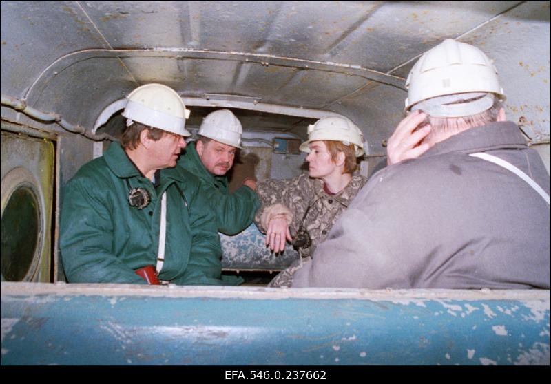 Põlevkivikaevanduses.