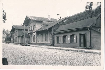 Fotokoopia. Saksa Käsitööliste Seltsi maja Tiigi tänaval. Tartu, 28.09.1939. 
Vaade Pepleri ja Tiigi t nurgalt.  duplicate photo
