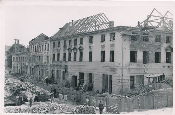 Tartu linnavaade. Ehitustööd 21.juuni tn. 28.06.1947.a.