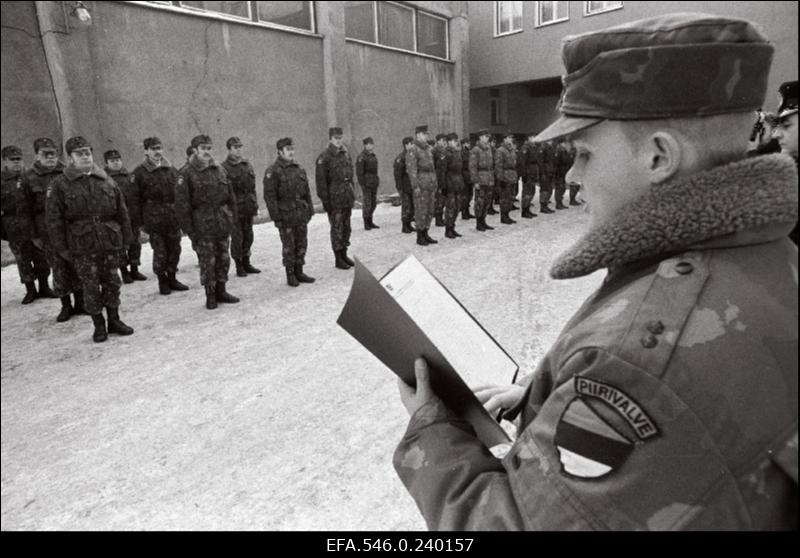 Piirivalve. Piirikaitsja vande andmine.