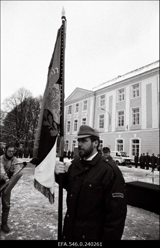 Piirivalve lipu pühitsemine Toompeal.