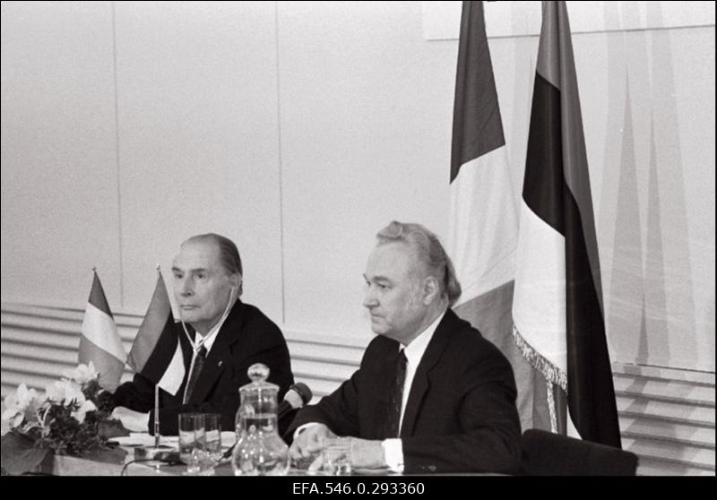 Prantsusmaa presidendi Francois Mitterand`i visiit Tallinna.