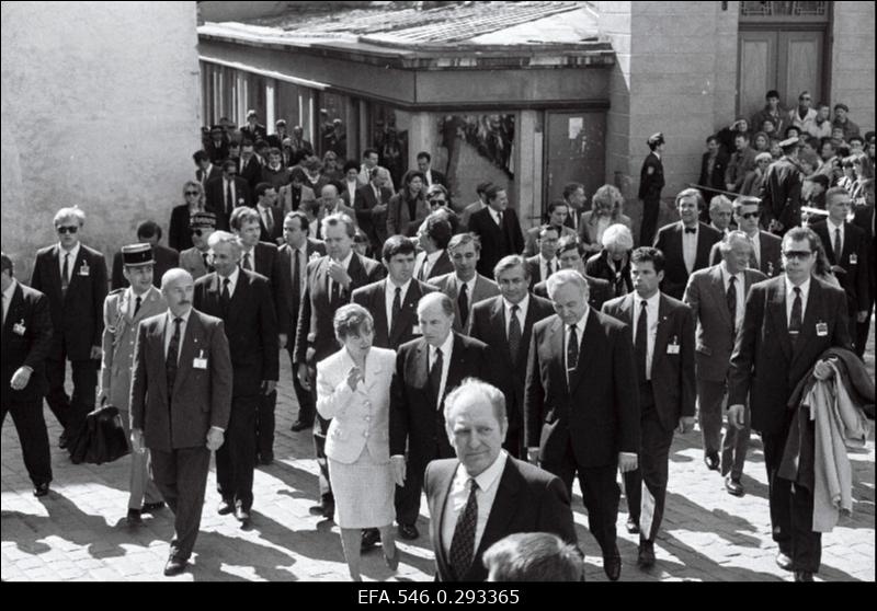 Prantsusmaa presidendi Francois Mitterand`i visiit Tallinna.