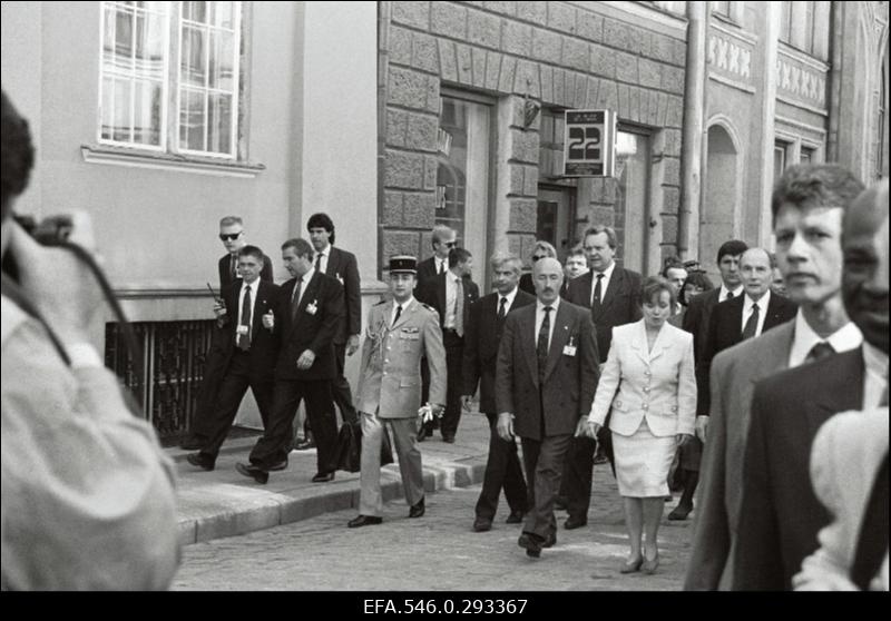 Prantsusmaa presidendi Francois Mitterand`i visiit Tallinna.