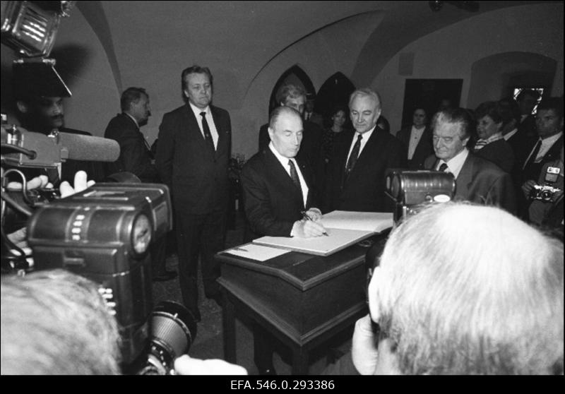 Prantsusmaa presidendi Francois Mitterand`i visiit Tallinna.