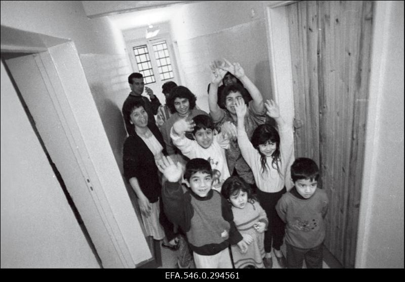 Kurdi rahvusest põgenikud Harku interneeritute laagris.