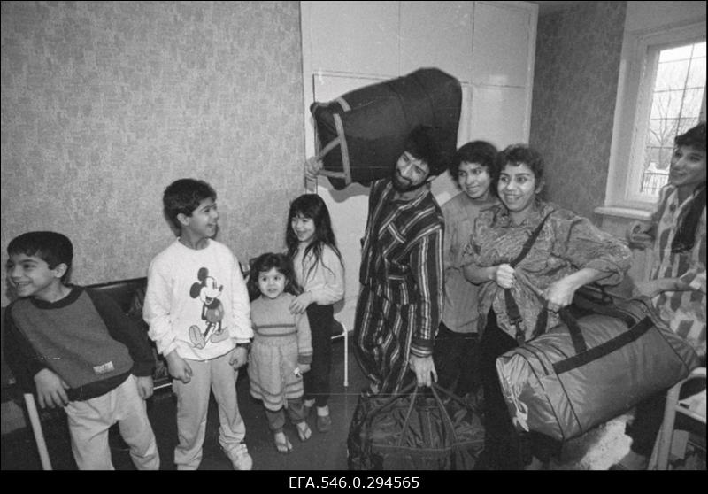 Kurdi rahvusest põgenikud Harku interneeritute laagris.