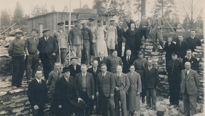 Kiltsi, nurgakivi panek uuele poele  similar photo