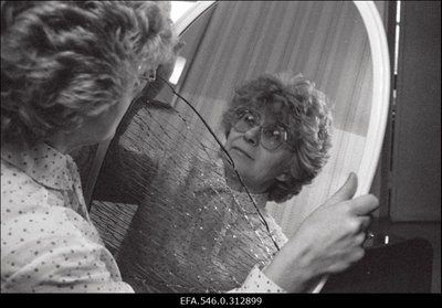 Ajalehe "Rahva Hääl" toimetaja Valve Raudnask.  similar photo