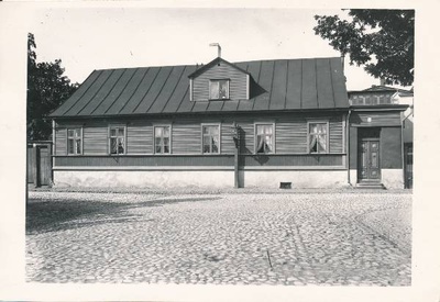 Tartu linnavaade. Karlova (Kalevi) tn 21. 20. sajandi algus.  duplicate photo