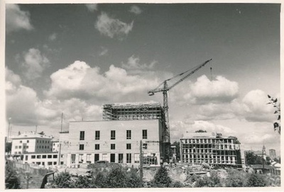 Teater Vanemuine, uue hoone ehitus (vaad Lille mäelt). 1Tartu, 1963. Foto A. Sauga.  similar photo