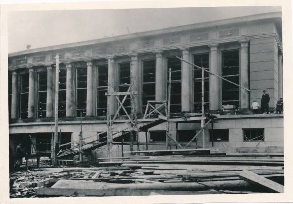 Tartu turuhoone ehitustööd, 1936-1937.