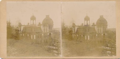 Stereofoto. Elamu Lai 1, vaade Toomemäe poolt.  Tartu, 1880-1890.  similar photo