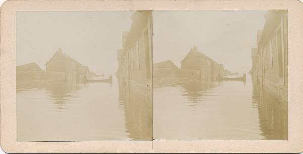 Sterofoto. Emajõe üleujutus. Tartu, u 1899.