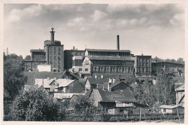Tartu õlletehas (Tähtvere t 56/62), vaade Supilinna poolt. 1958.