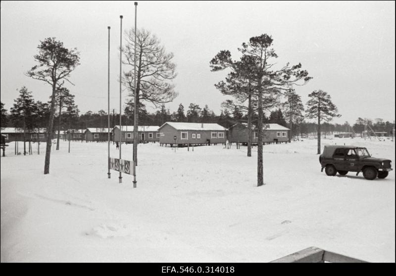Komsomoli löökehitusel Siberis Pimi asulas töötavad mehed Eestist, et rajada autoteid naftaväljade teenindamiseks.