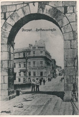 Tartu linnavaade. Kivisild. 19. sajand.  duplicate photo