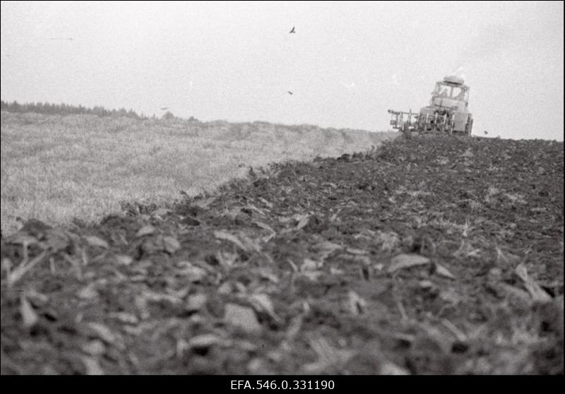 Nõmmeküla sovhoos. Kündja.
