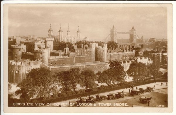 Fotopostkaart. Inglismaa. London. Üldvaade Towerile ja Toweri sillale