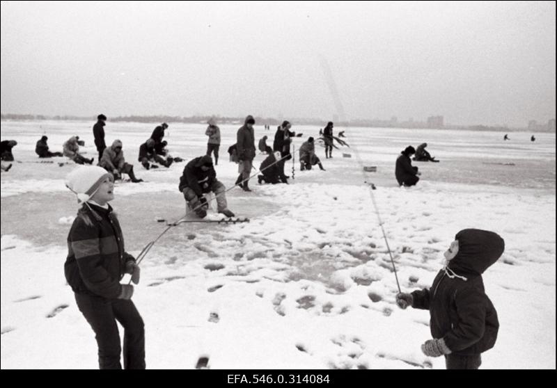 Talvine kalapüügivõistlus - jääalune püük sikutiga.