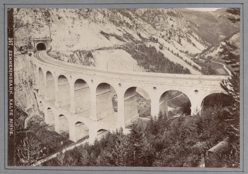 Semmeringi raudtee Kalte Rinne viadukt.