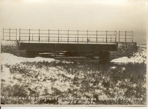 Foto Raudbetoonsild Võru linna juures Võru-Räpina maanteel