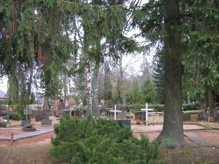 The cemetery of the Valga Tartu highway